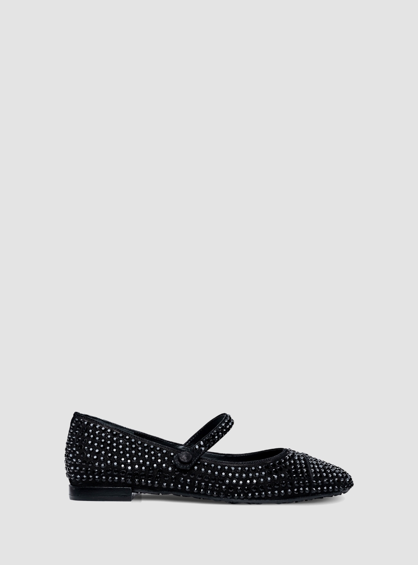 Carrano Crystal Flats - Black