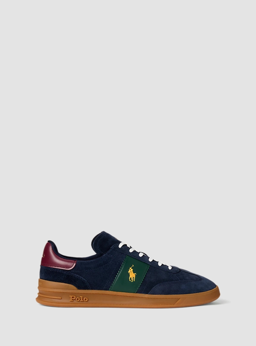 Polo Ralph Lauren Heritage Aera Suede Trainers - Navy