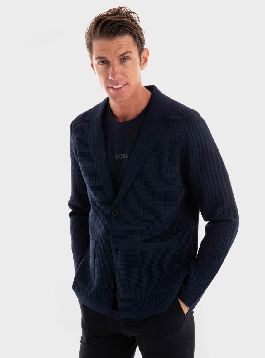 Drykorn Grigon Knitted Cardigan Blazer- Blue