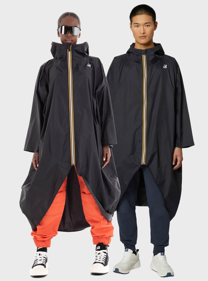 K-Way Le Vrai 3.0 Rennes Poncho - Black