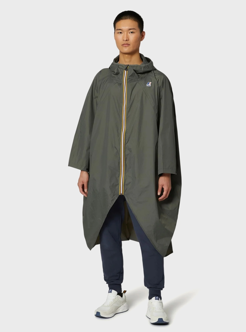 K-Way Le Vrai 3.0 Rennes Poncho - Dark Olive Green