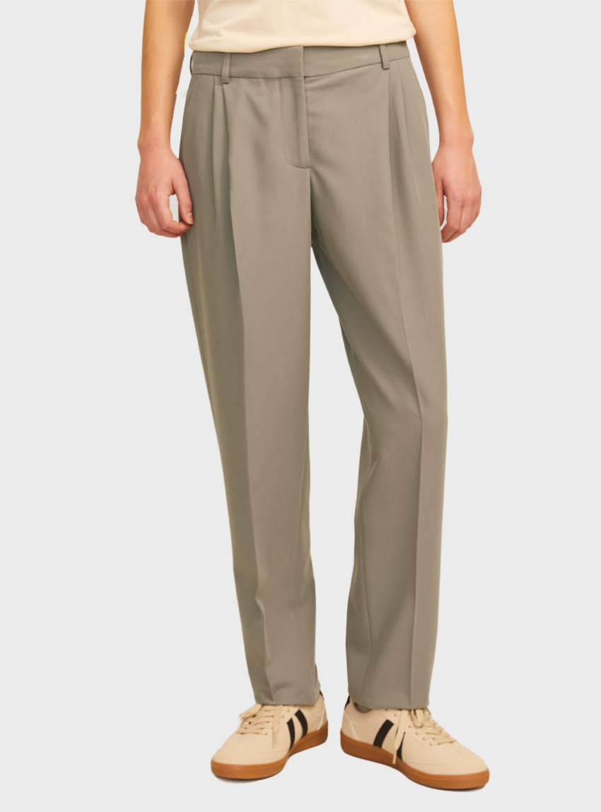 JJXX Ana Mary Relaxed Taperd Mid Waist Pants - Dark Beige