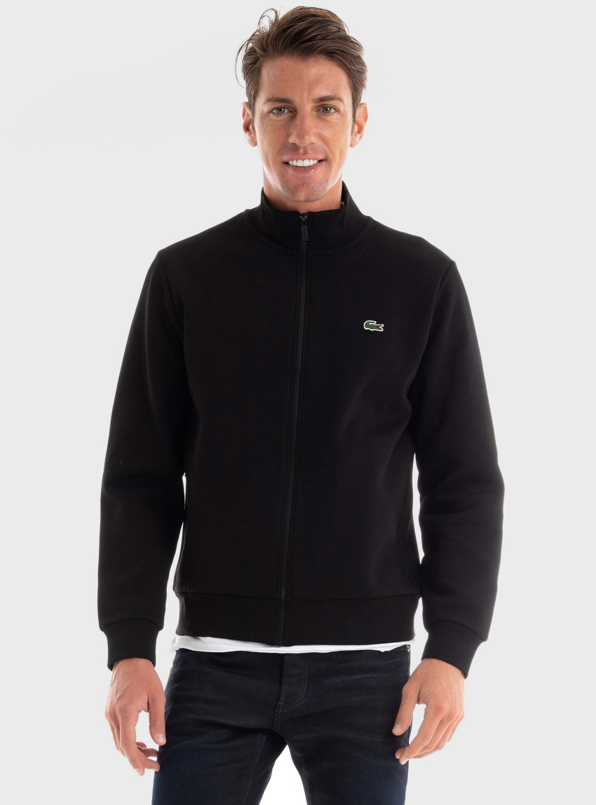 Lacoste  Brushed Fleece Jogger Zip Up Sweatshirt - Black