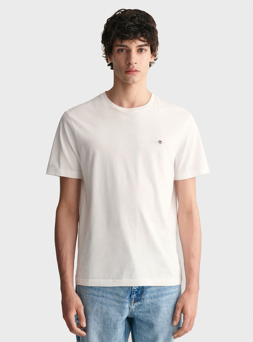Gant Regular Fit Shield T-Shirt  - White