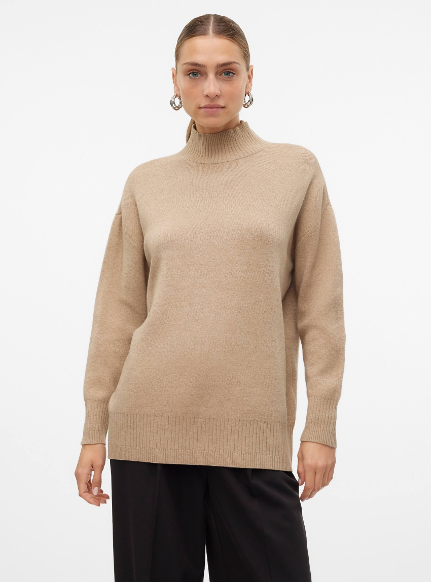 Vero Moda Gold Highneck Pullover - Beige