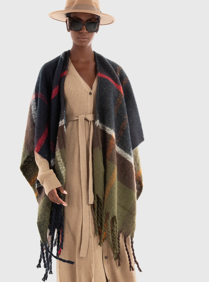 Barbour Isla Boucle Serape - Tartan