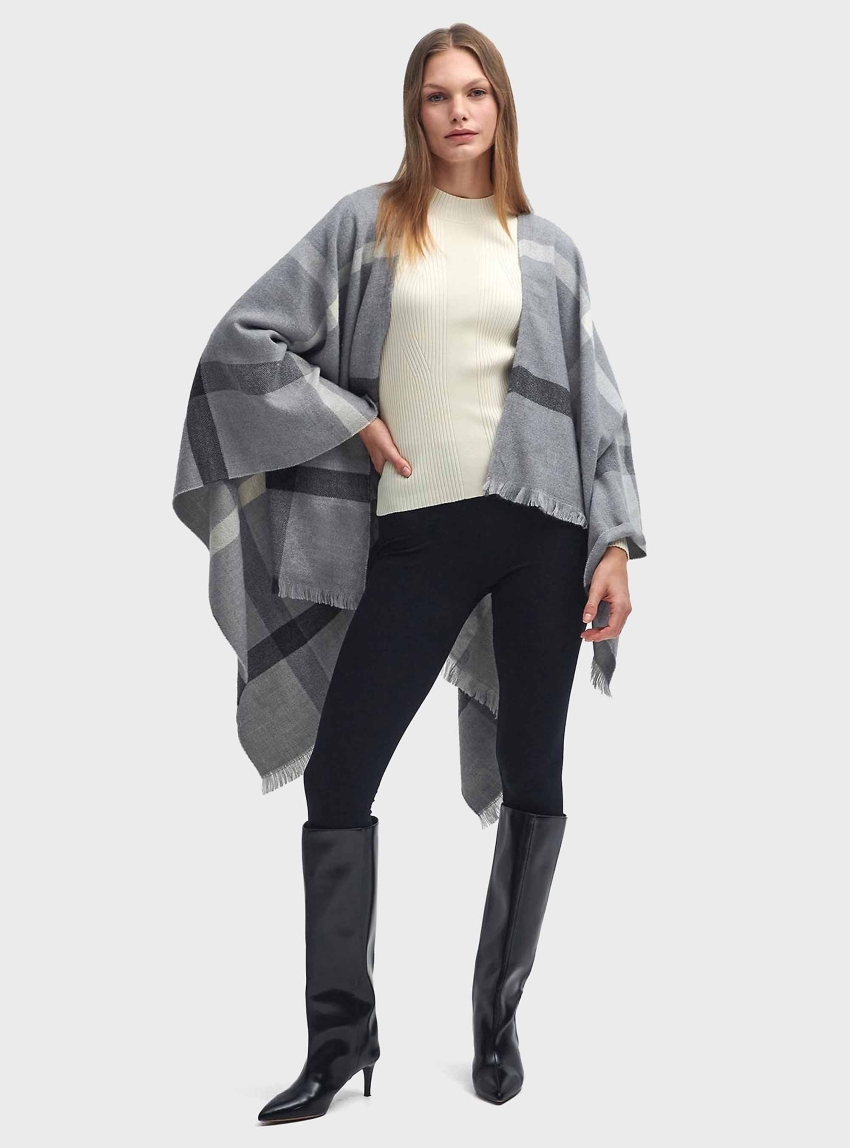 Barbour Blair Windowpane Serape - Black