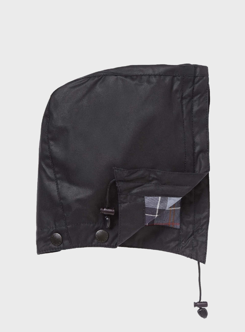 Barbour Waxed Cotton Hood - Black