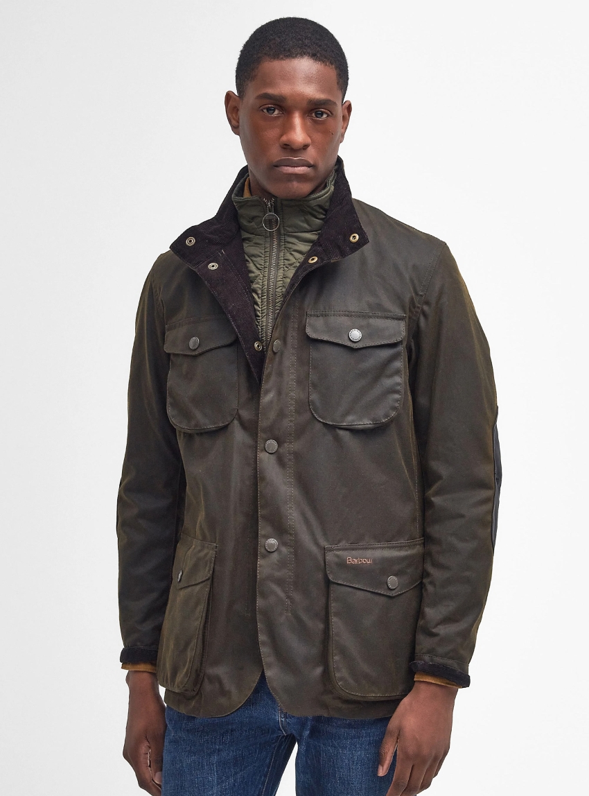 Barbour Ogston Waxed Jacket - Olive 