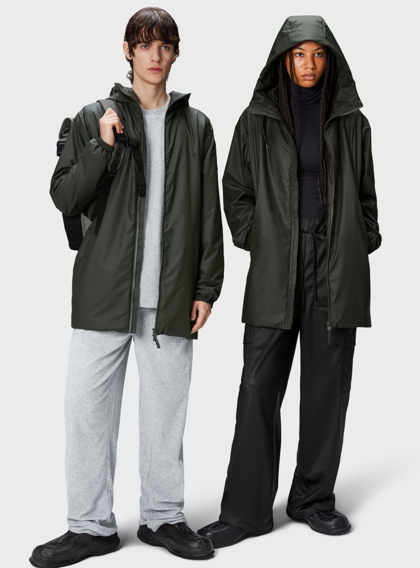 Rains Lohja Long Insulated Jacket - Green