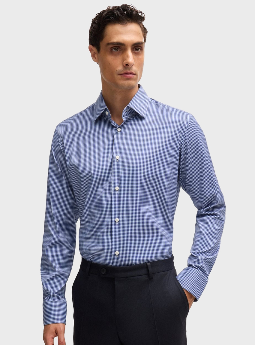 BOSS Performance Stretch Slim Fit Shirt P-JOE-Kent-C1-222 - Sky Blue