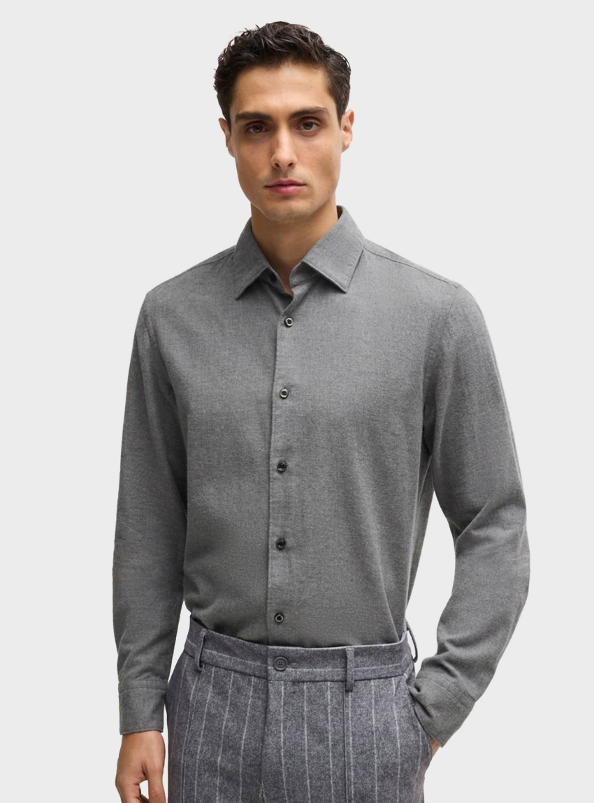 BOSS Casual Fit Shirt C-HAL-Kent-C1-223 - Grey