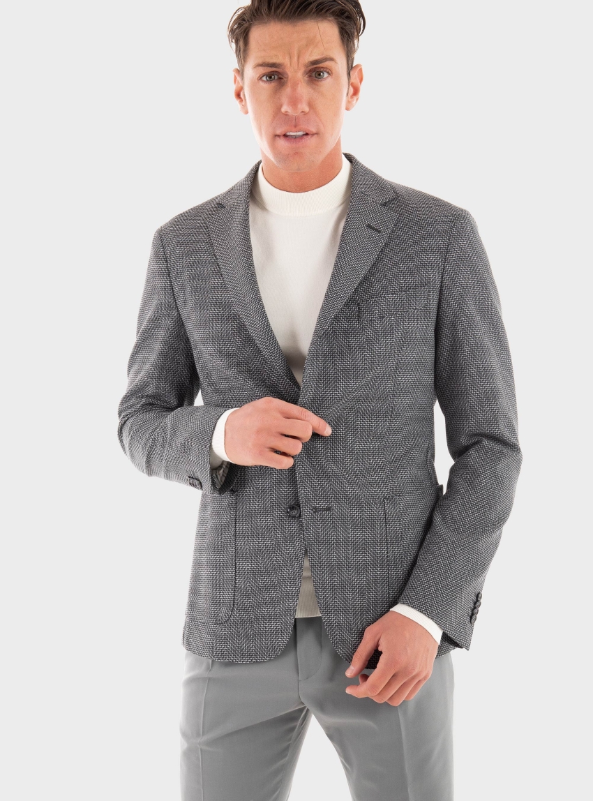 BOSS Slim Fit Blazer C-Hanry-233 - Dark Grey