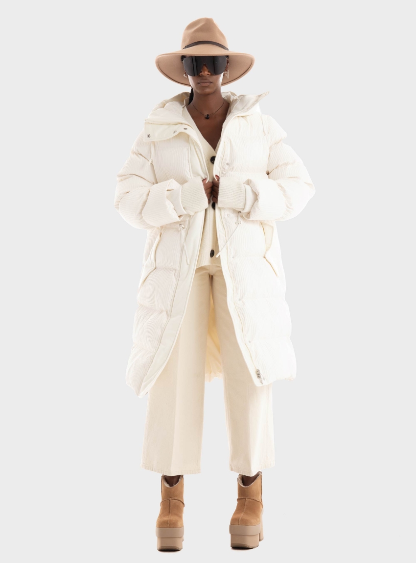 BOSS Puffer Jacket Papera - Ecru