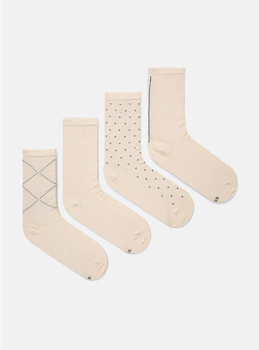 BOSS Gift-Boxed Four Pack Socks 4P RS Gift Set CC W - Off White