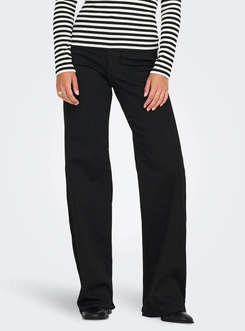 Only Madison Blush High Waist Wide Soo796 Jeans - Black