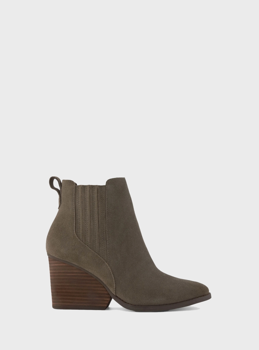 Toms Noa Ankle Boots - Dark Olive Green