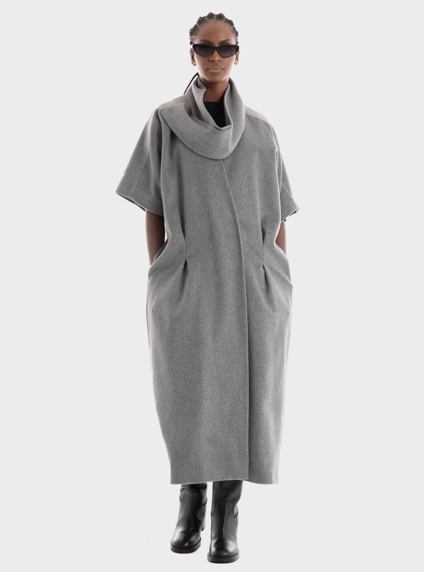 Ioanna Kourbela 'Cocooning' Coat - Grey Melange