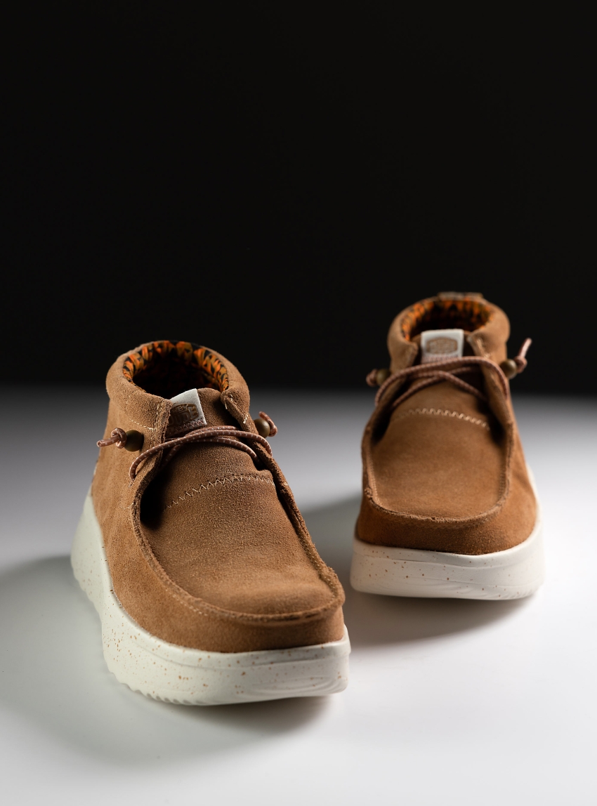 Hey Dude Wendy Peak Hi Suede Boots - Chestnut