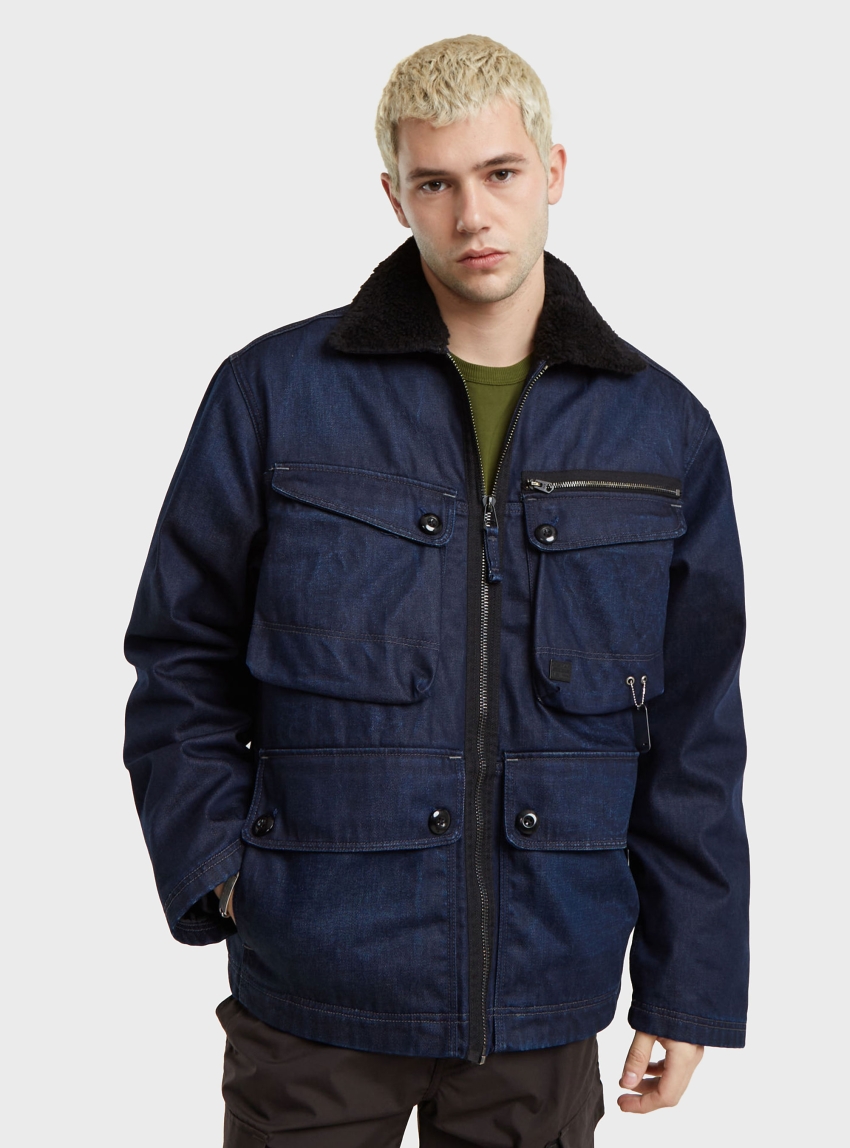 G-Star Utility Sherpa Jacket - Unwashed Denim