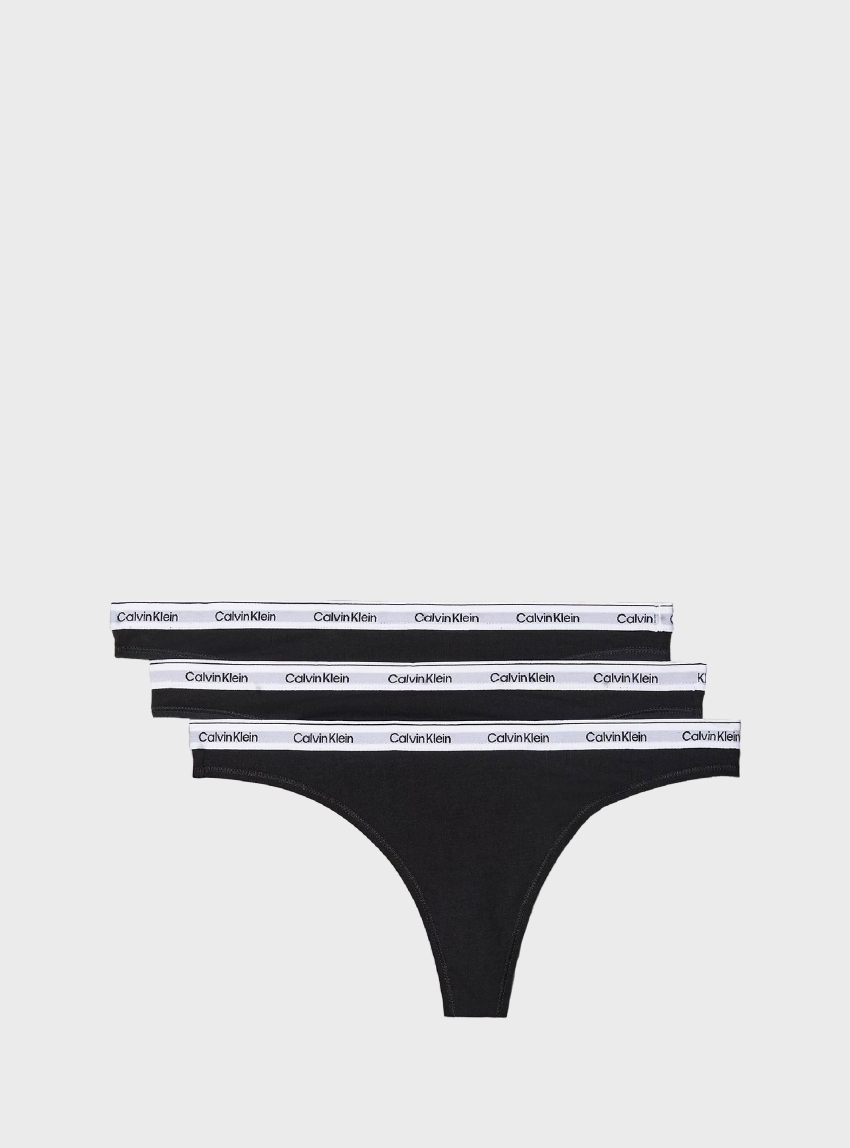 Calvin Klein Thong 3-Pack - Black
