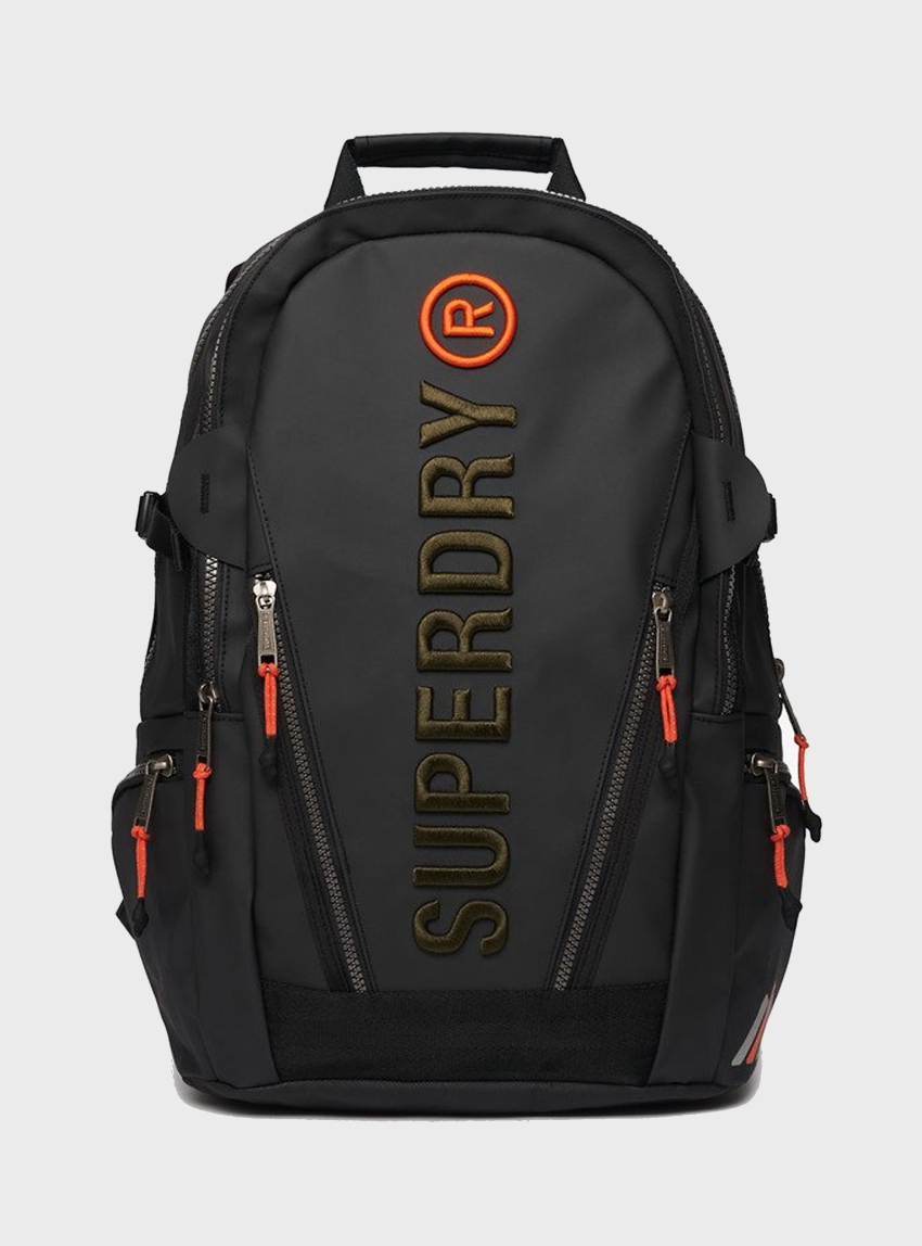 Superdry Tarp Embroidered Rucksack - Black