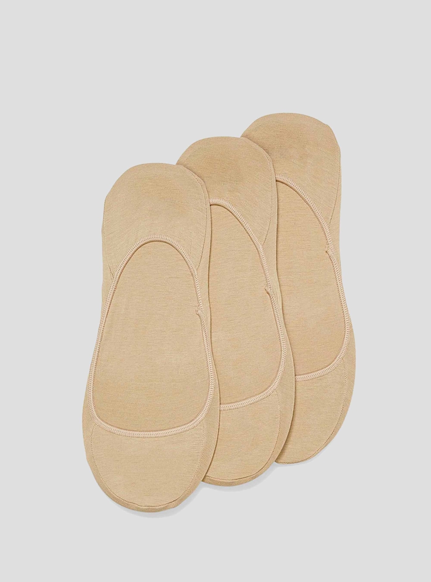 Polo Ralph Lauren 3-Pack No Show Socks - Beige