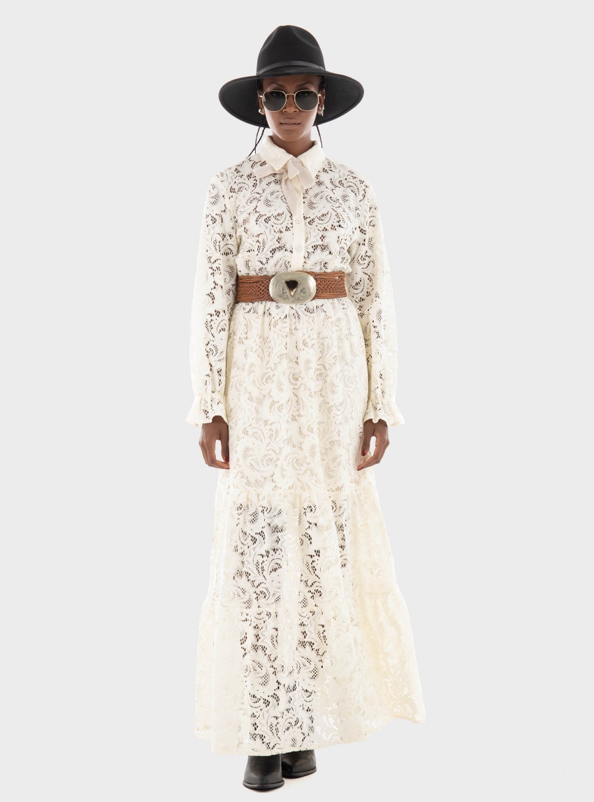 Collectiva Noir Pearl Dress - Ecru