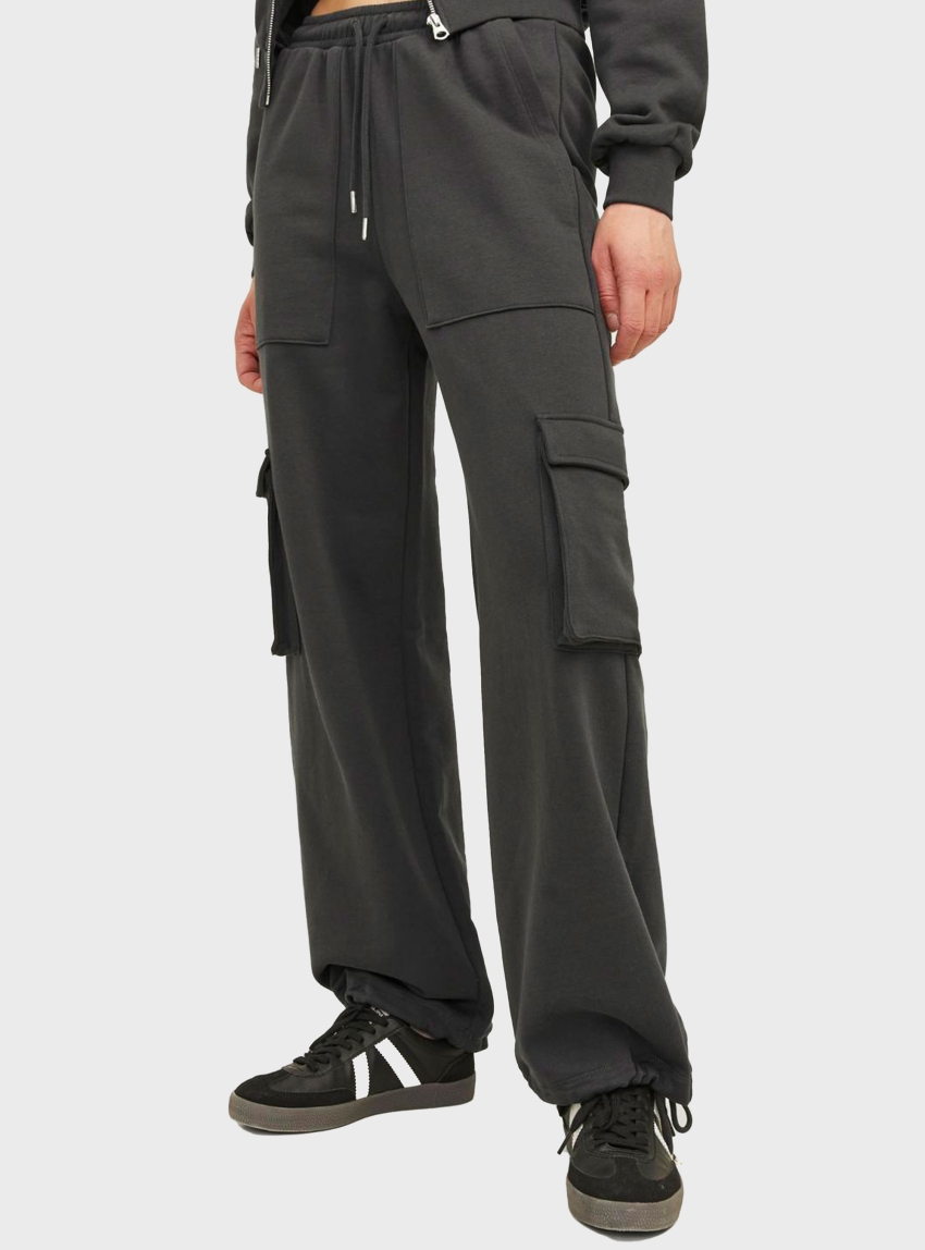 JJXX Palma Relaxed Sweat Cargo Pants - Washed Black
