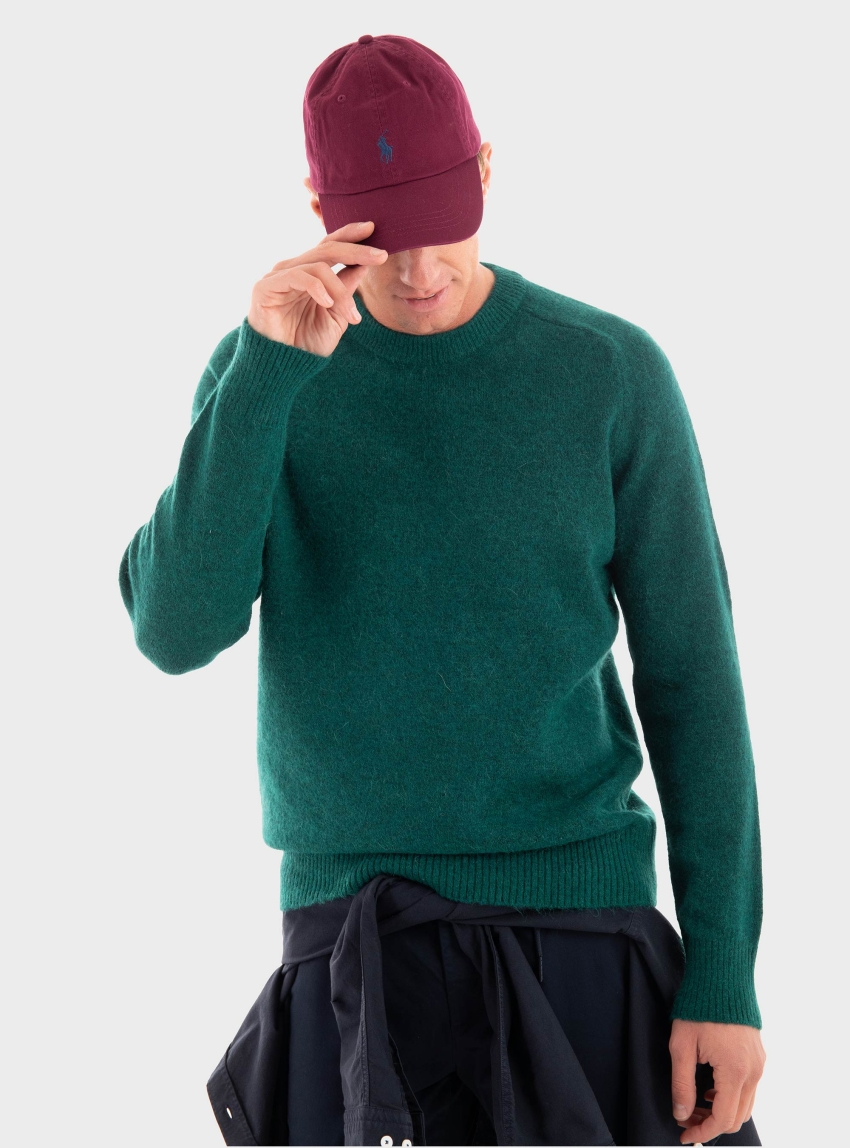 Selected Rai Ls Knit Crew Neck Noos - Green