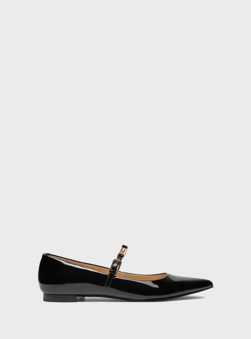 Guess Dannel Patent Ballet Pumps - Black