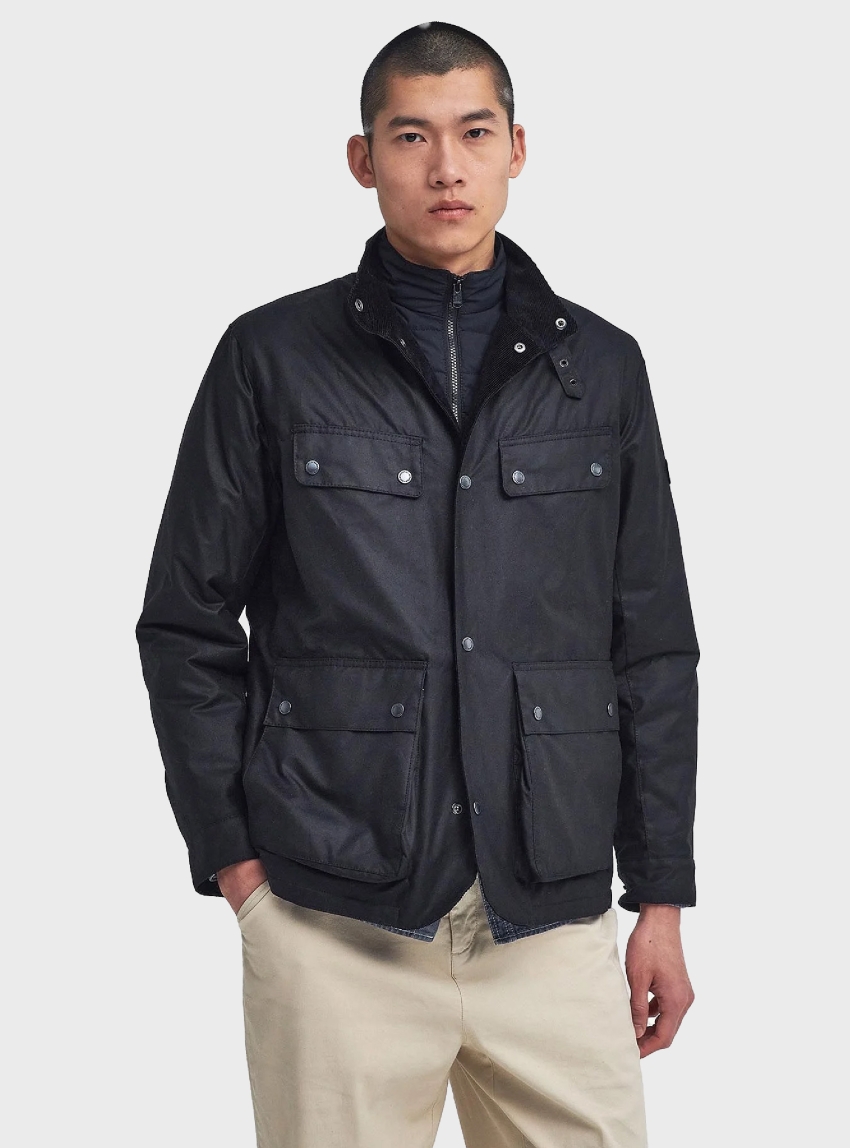 Barbour International Wellstone Waxed Jacket - Black