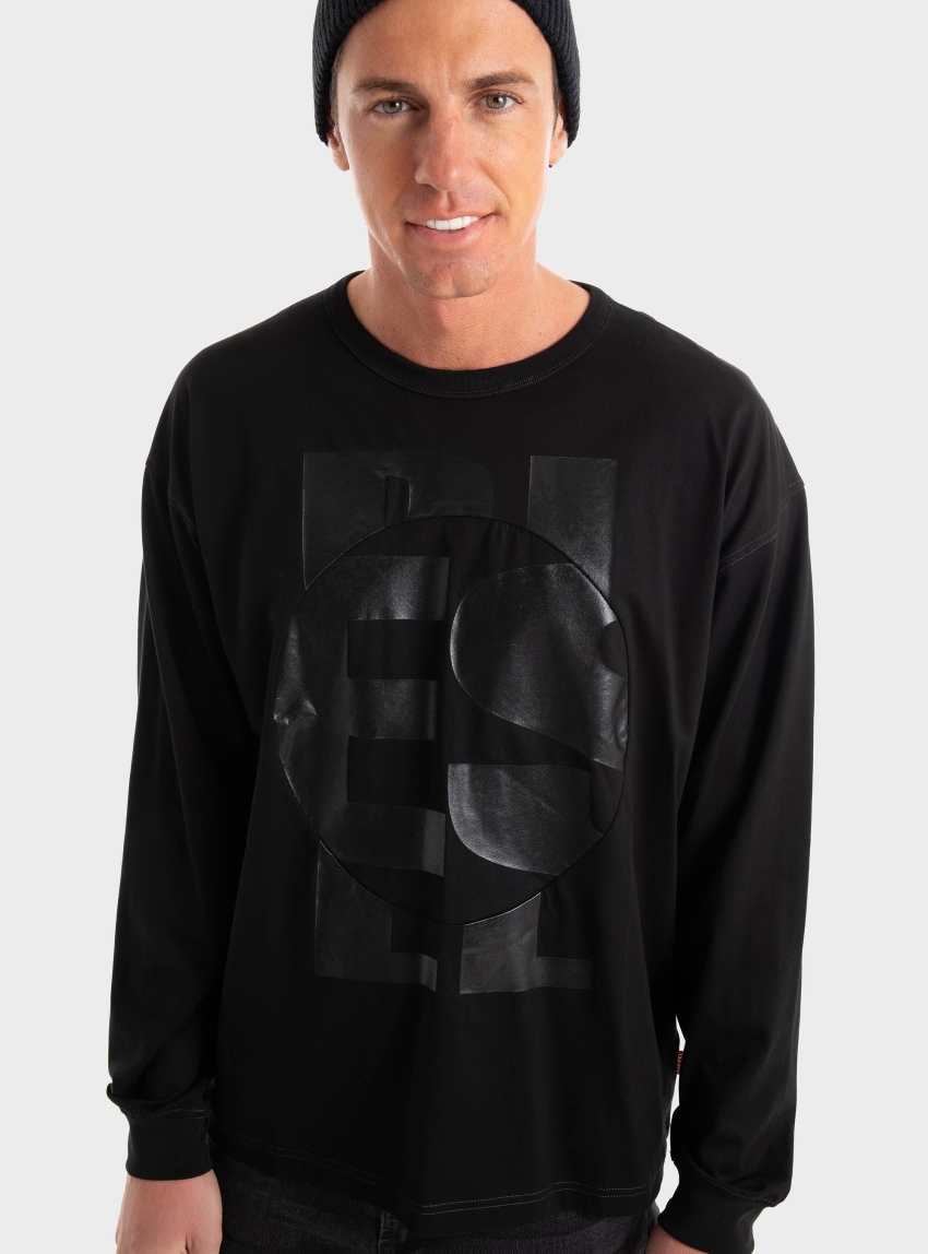 Diesel T-BOXT-LS-CIRCLE T-SHIRT - Black
