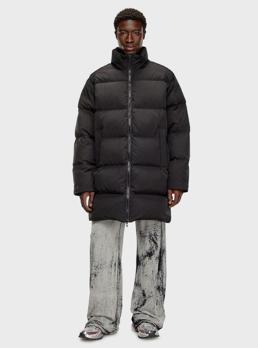 Diesel W-RAVEEL-LONG JACKET - Black