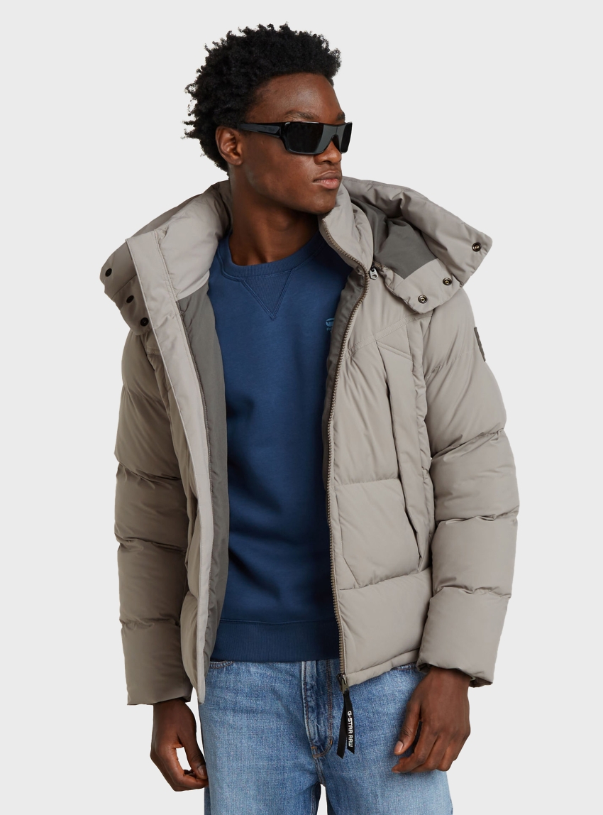 G-Star G- Whistler Padded Hooded Jacket 2.0 - Light Grey