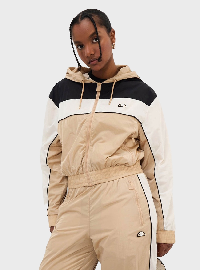 Ellesse Applejack Cropped Track Top - Beige