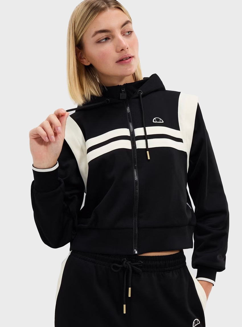 Ellesse Perna Cropped Track Top - Black