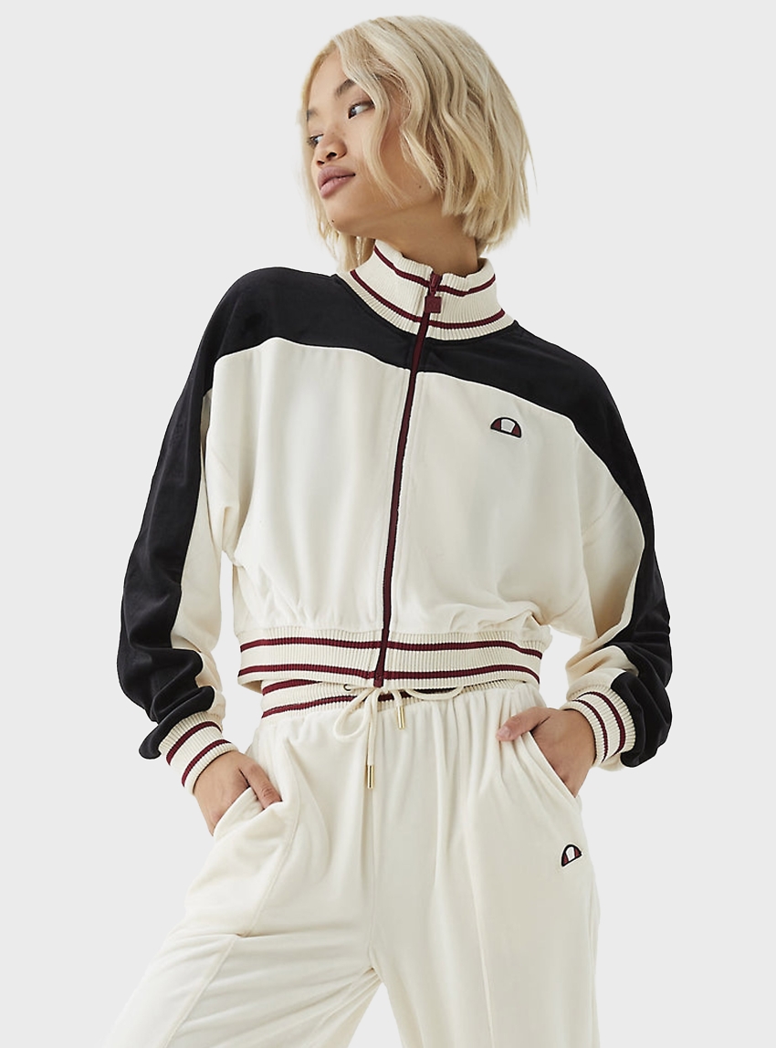 Ellesse Bloom Cropped Track Top - Off White