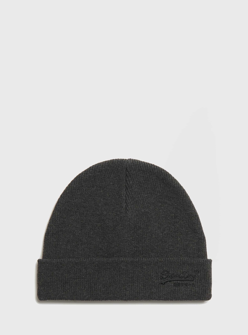 Superdry Essential Logo Knitted Beanie - Light Grey Melange