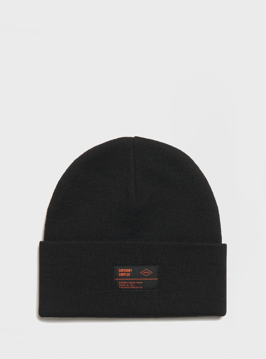 Superdry Surplus Knitted Beanie - Black