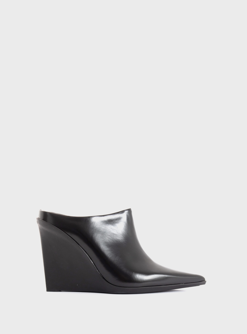 Calvin Klein Wedge Mule Pump 90 Lth - Black
