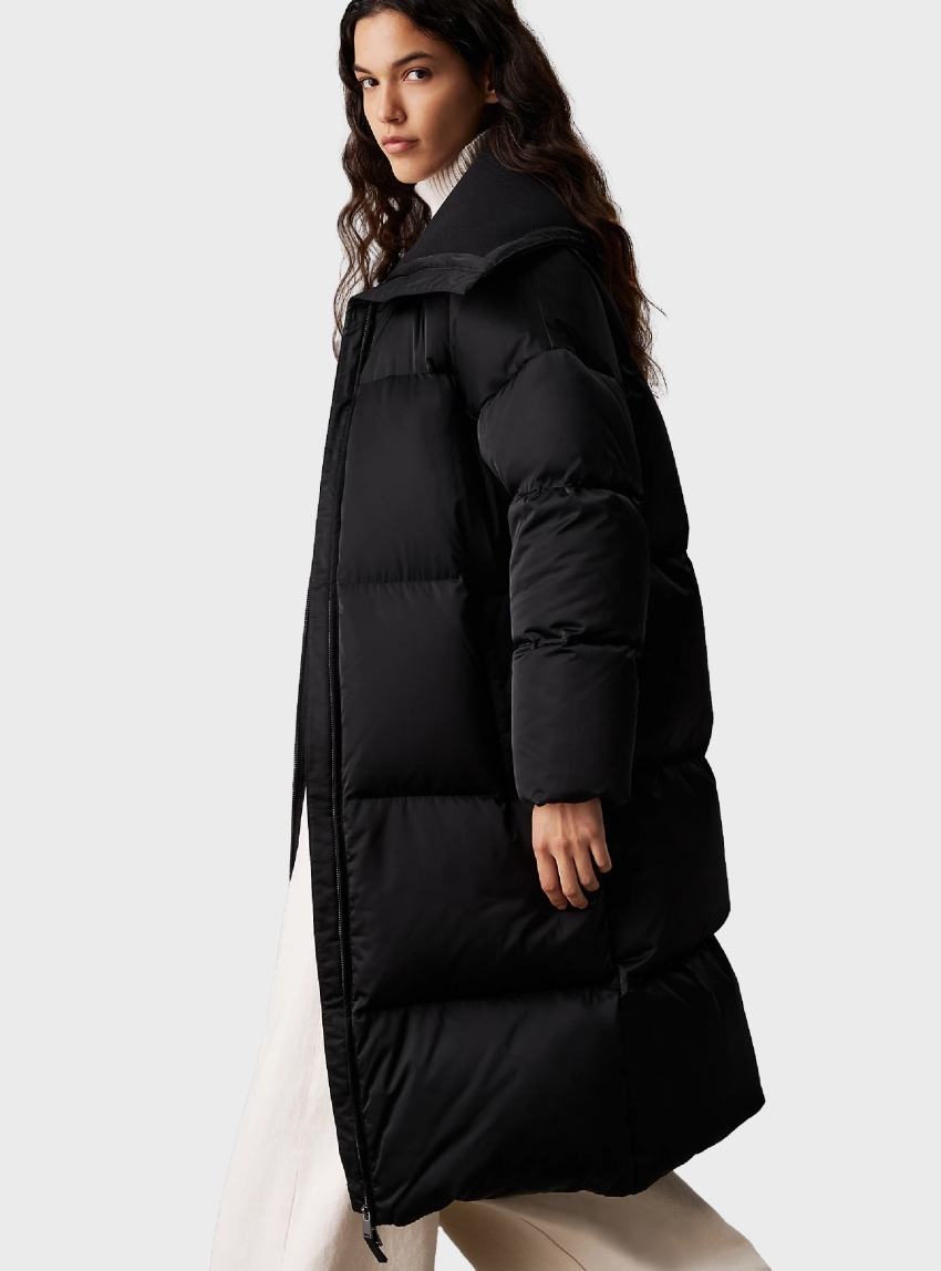 Calvin Klein Relaxed Padded Down Coat - Black