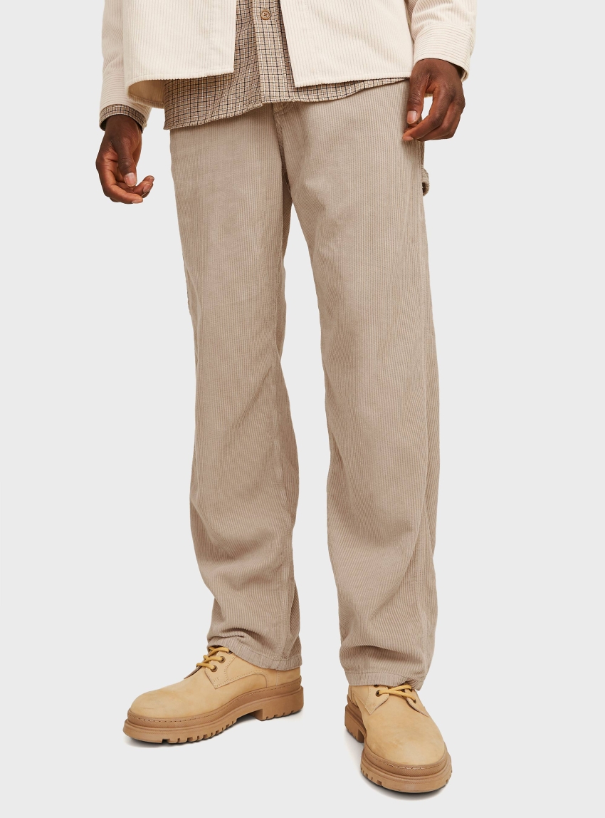 Jack & Jones Eddie Carpenter Corduroy Pants - Light Beige