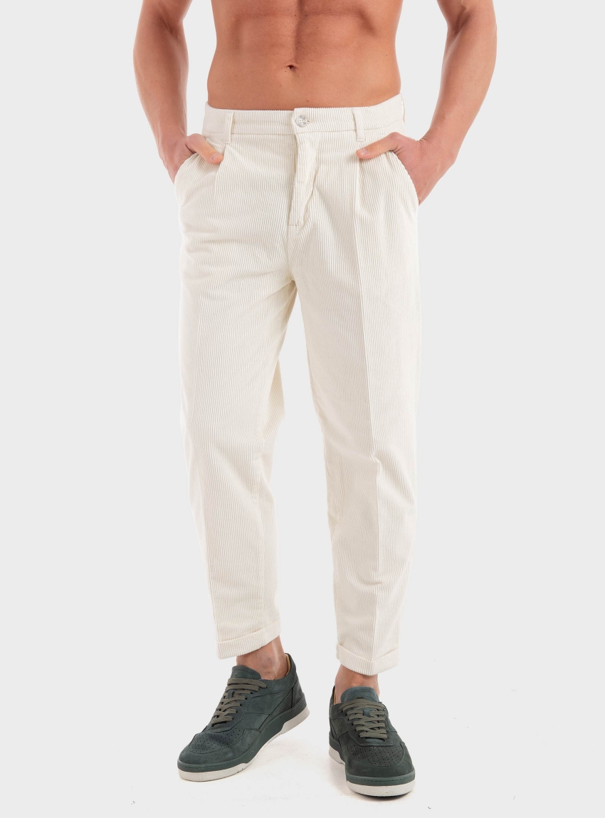 Gianni Lupo Corduroy Pants - Ecru
