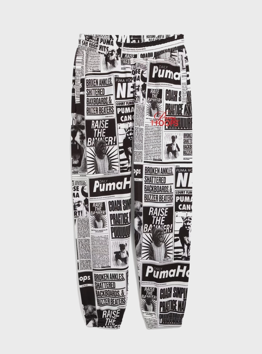 Puma Media Day Sweat Pants - Black & White