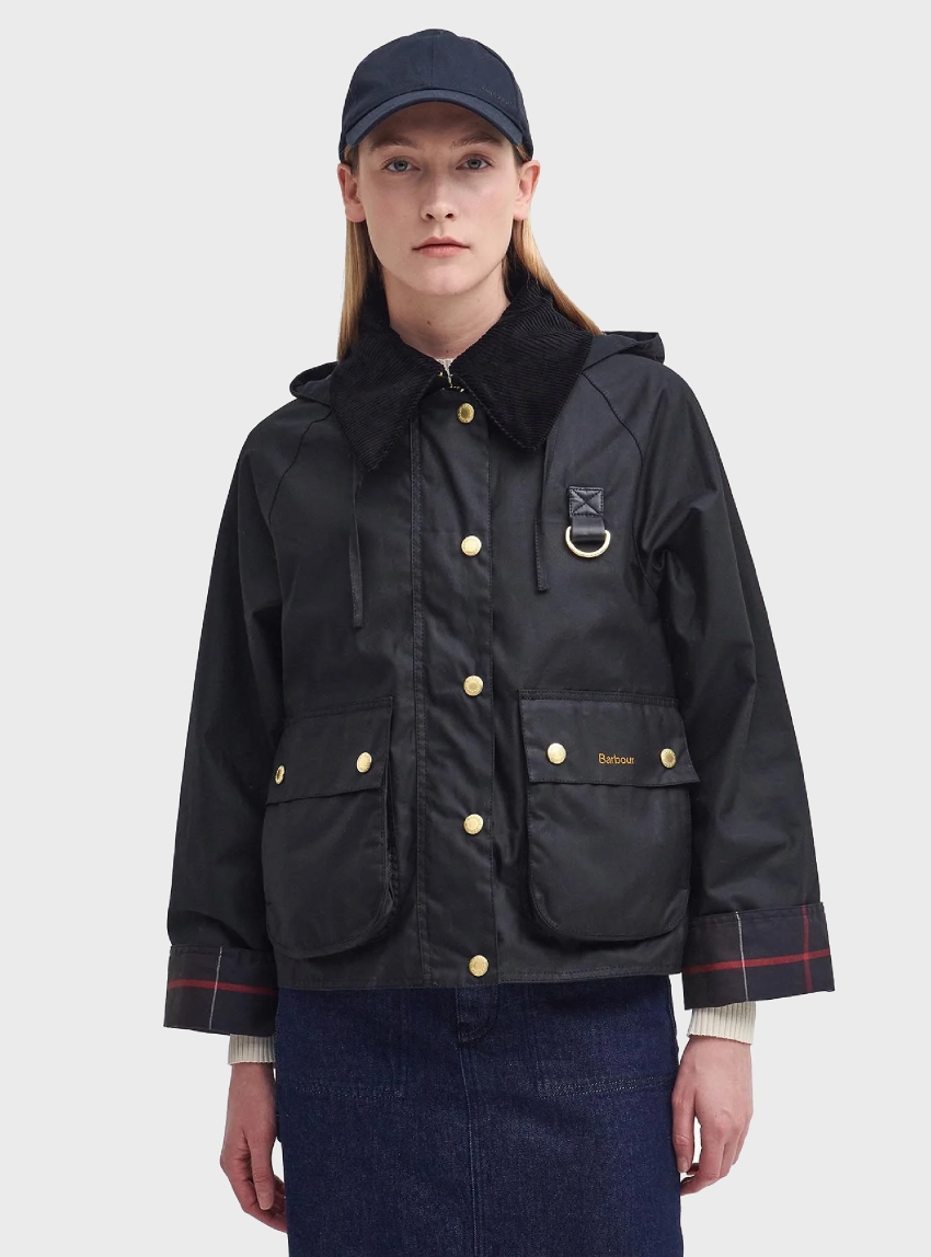 Barbour Reighton Spey Waxed Jacket - Black
