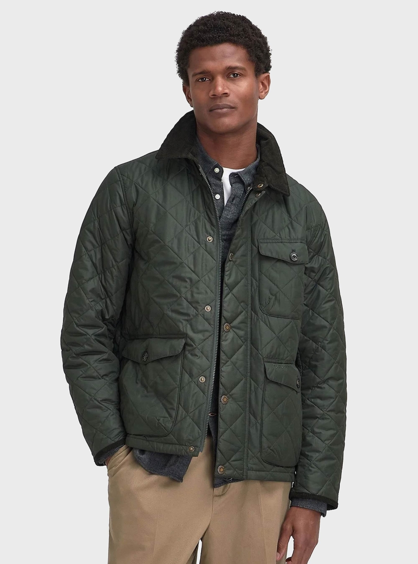 Barbour Hornby Quilted Jacket - Dark Olive Green