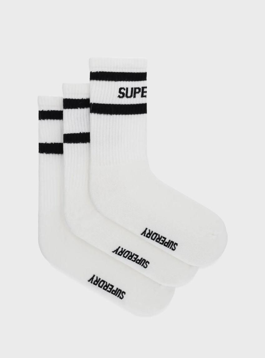 Superdry Coolmax Crew Socks - White