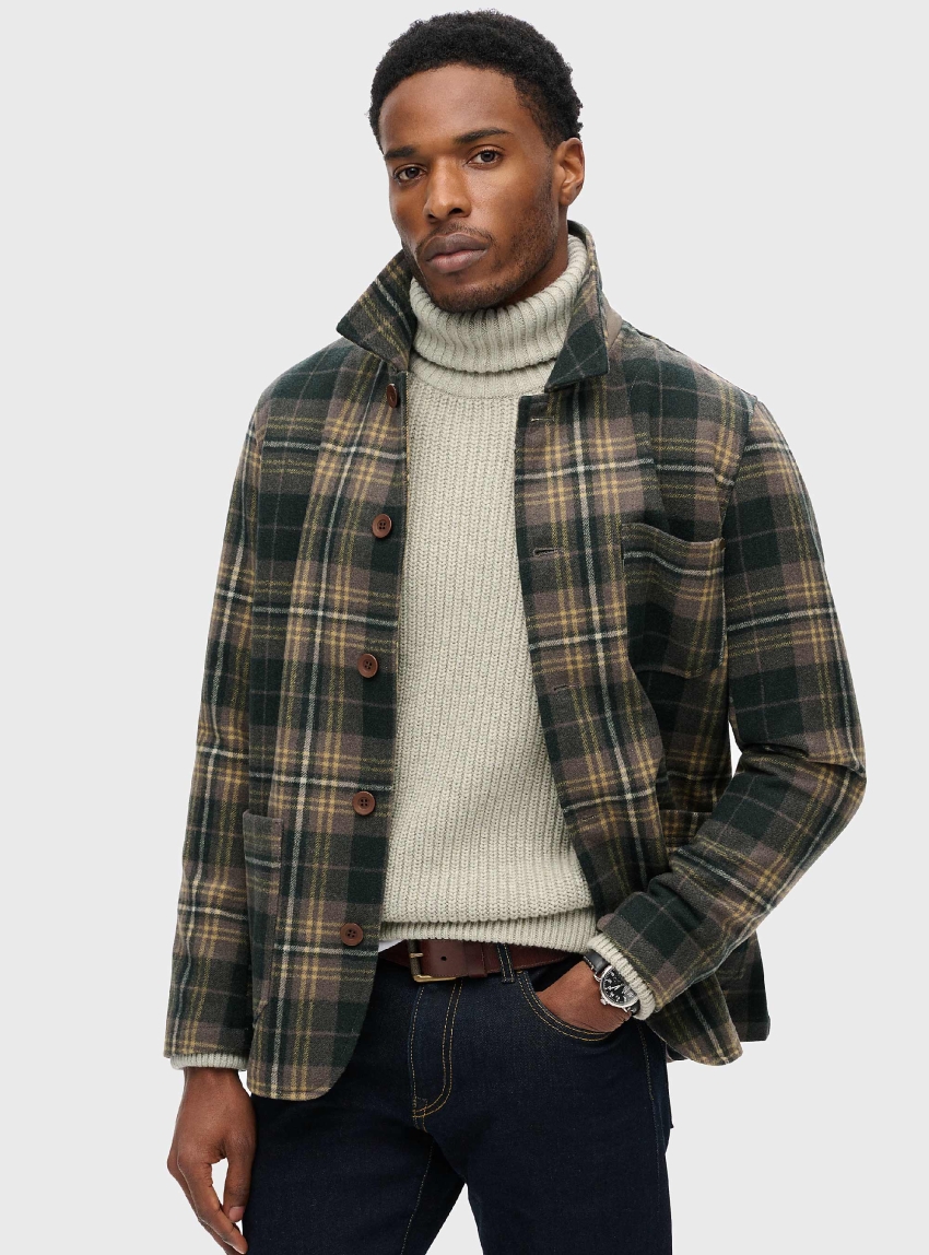 Superdry Merchant Textured Overshirt - Tartan