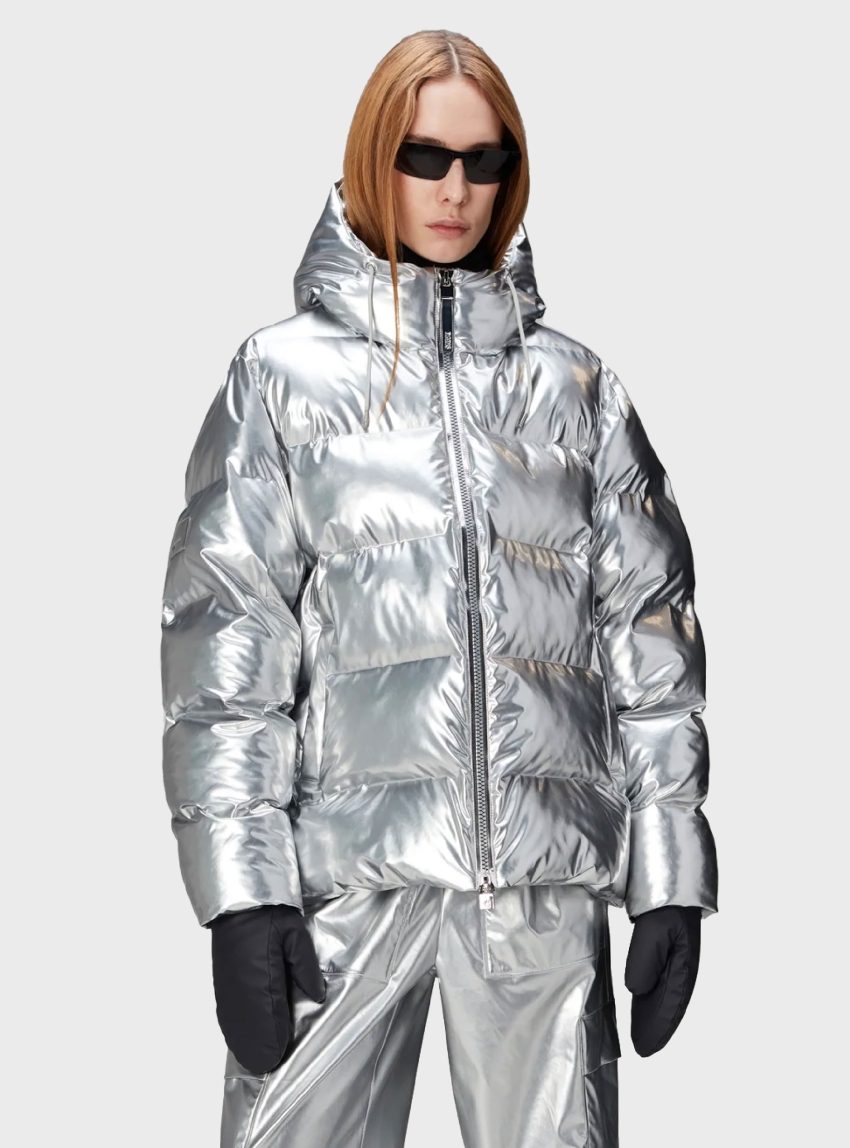 Rains Alta Puffer Jacket - Silver